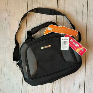 Rockland luggage small canvas carry on bag with strap NWT